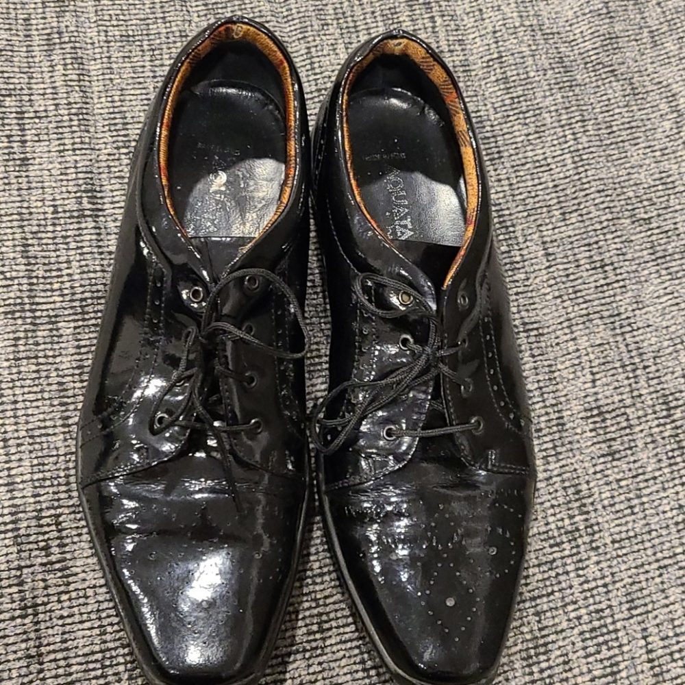 Aquatalia Martin k Oxford tie patent leath…